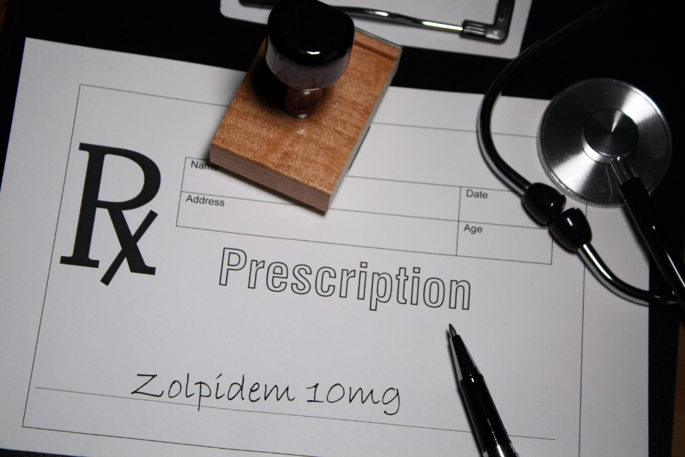 Prescription for Ambien (zolpidem). Both Trazodone and Ambien are prescribed for insomnia